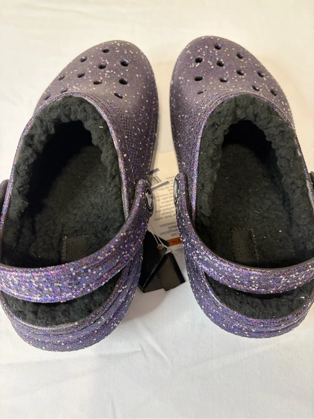 CROCS glittery purple